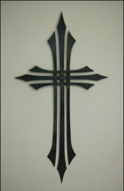 Metal Cross Sculpture